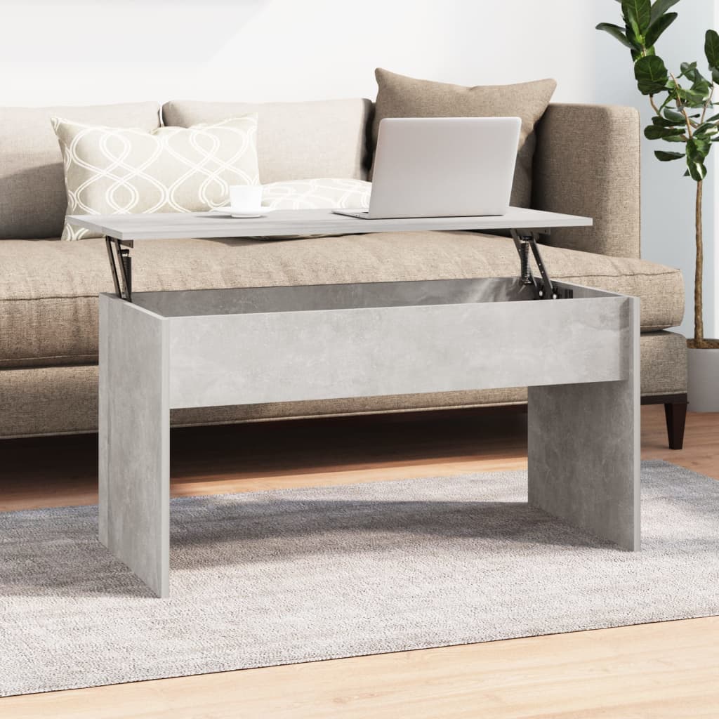 Coffee table, concrete grey, 102x50.5x52.5cm, wood