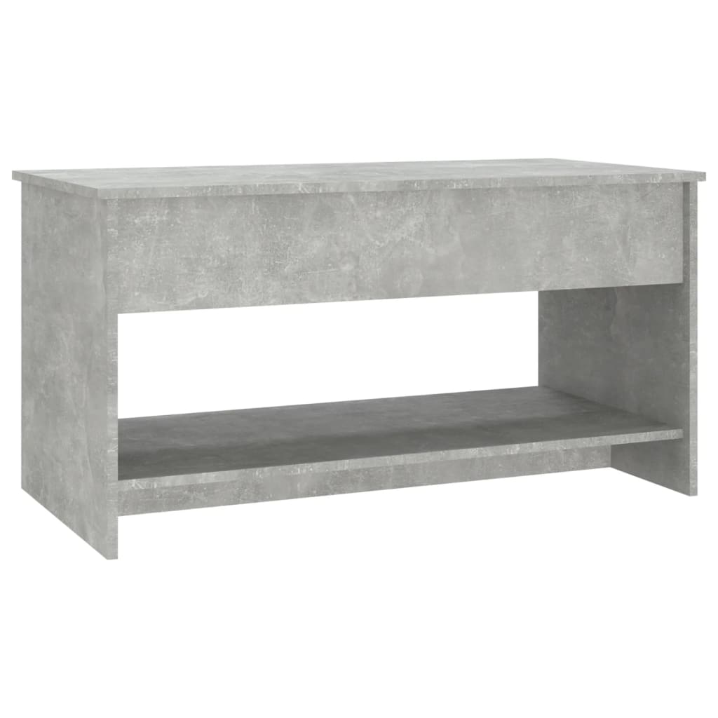 Kavos staliukas, betono pilkas, 102x50x52,5cm, apdirbta mediena