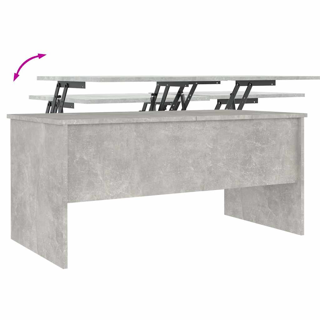 Kavos staliukas, betono pilkas, 102x50,5x46,5cm, mediena