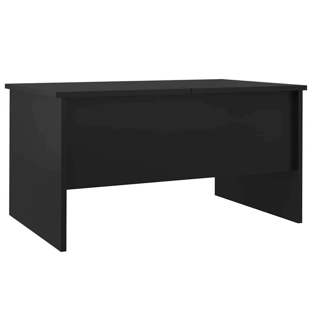 Coffee table, black, 80x50x42.5cm, engineered wood