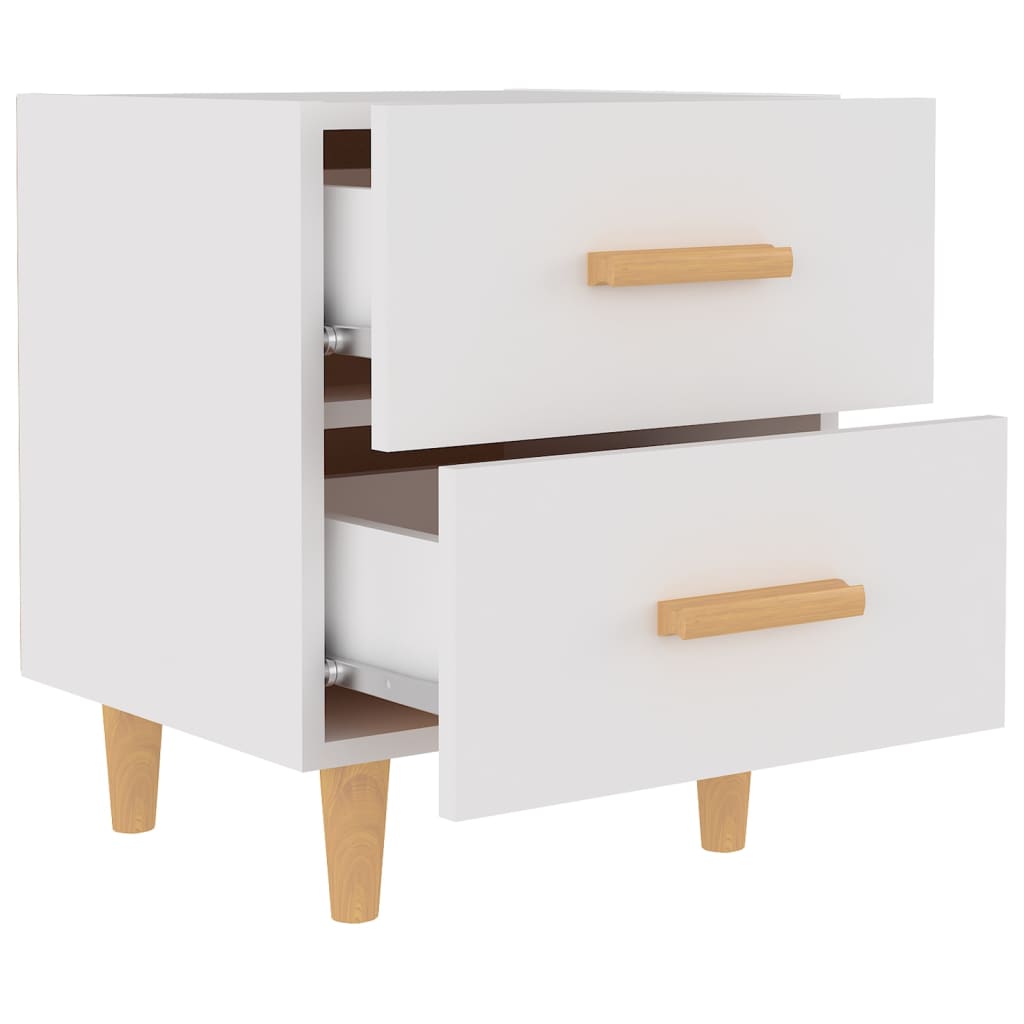 Bedside tables, 2 pcs., white, 40x35x47.5cm
