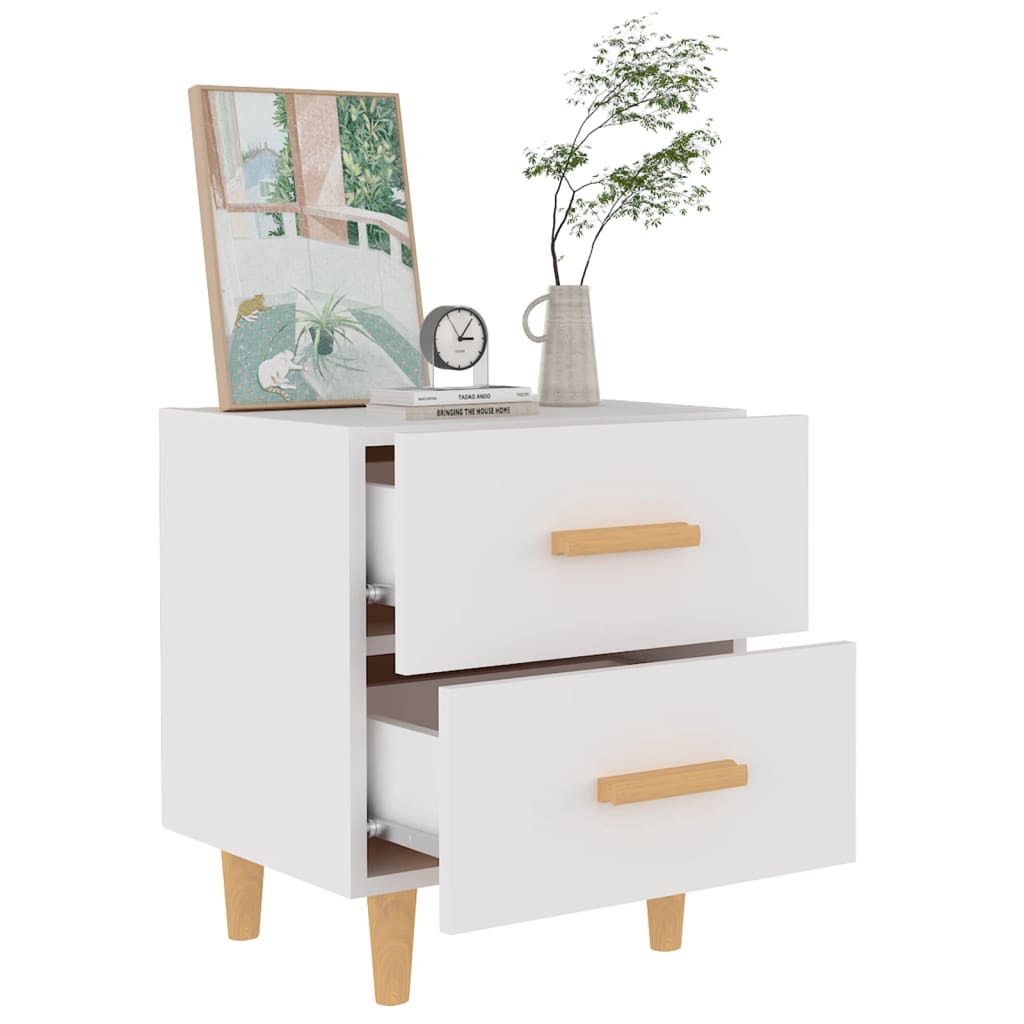 Bedside tables, 2 pcs., white, 40x35x47.5cm