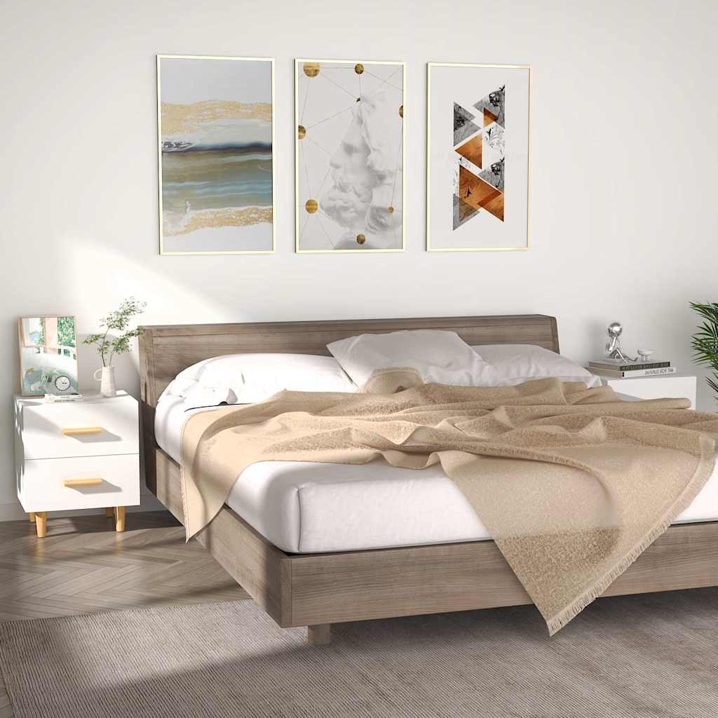 Bedside tables, 2 pcs., white, 40x35x47.5cm