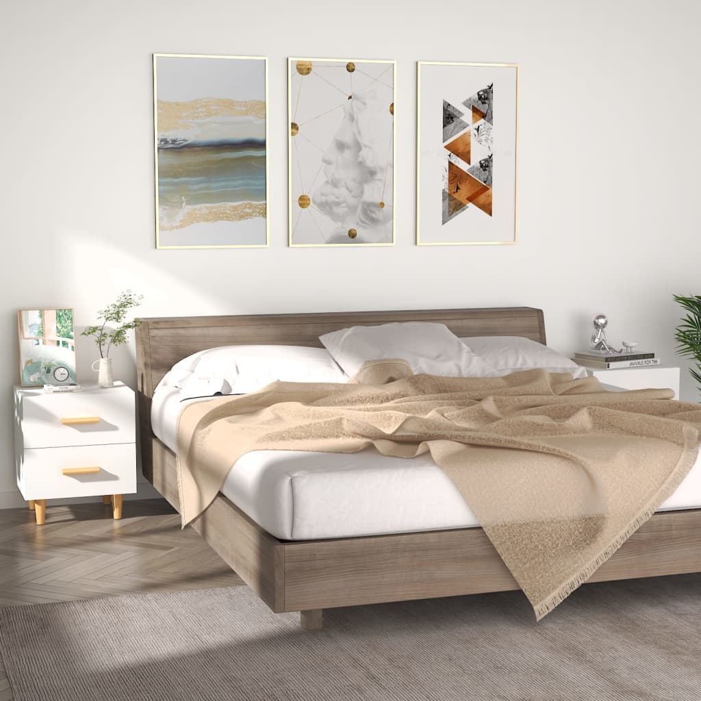 Bedside tables, 2 pcs., white, 40x35x47.5cm