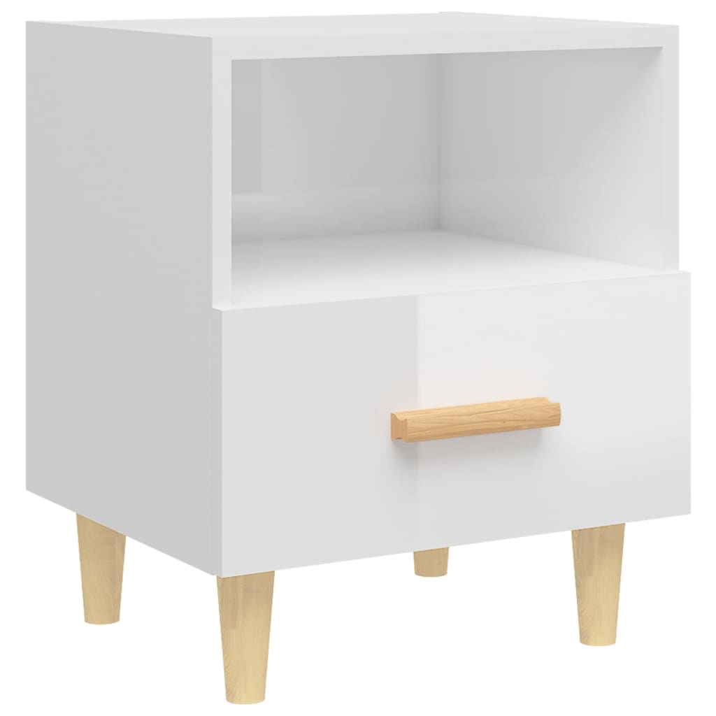 Bedside tables, 2 pcs, white, 40x35x47cm, high gloss