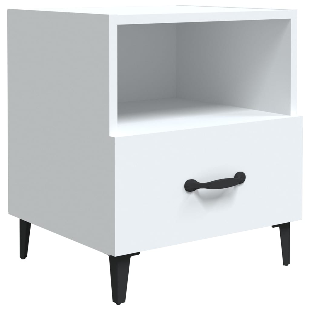 Nightstands, 2 pcs., white, engineered wood
