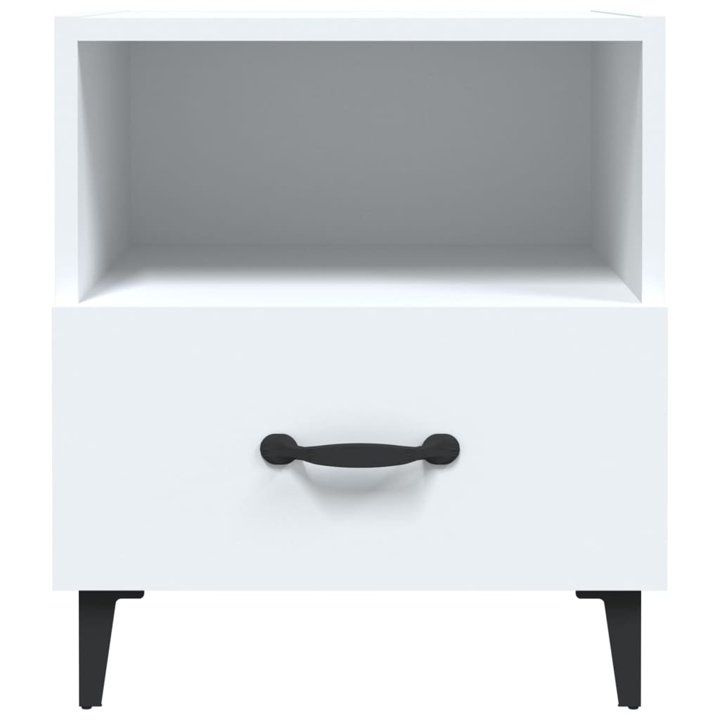 Nightstands, 2 pcs., white, engineered wood