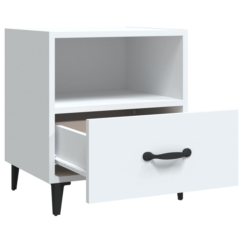 Nightstands, 2 pcs., white, engineered wood