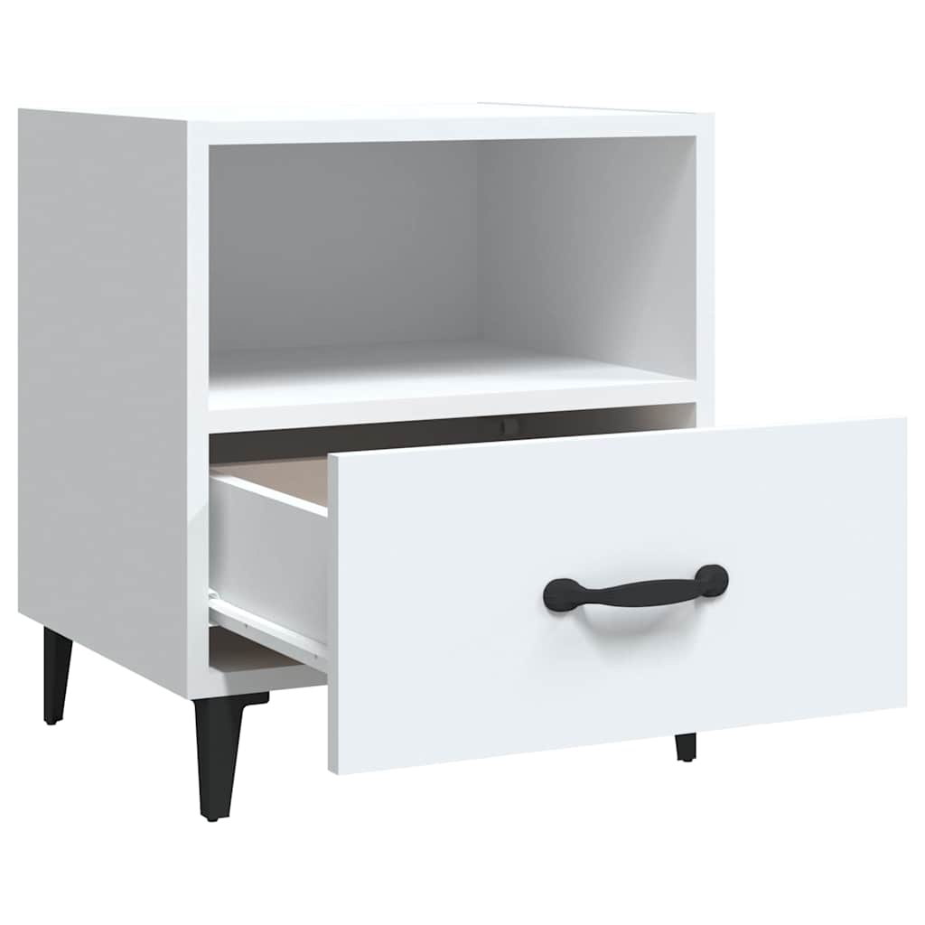 Nightstands, 2 pcs., white, engineered wood