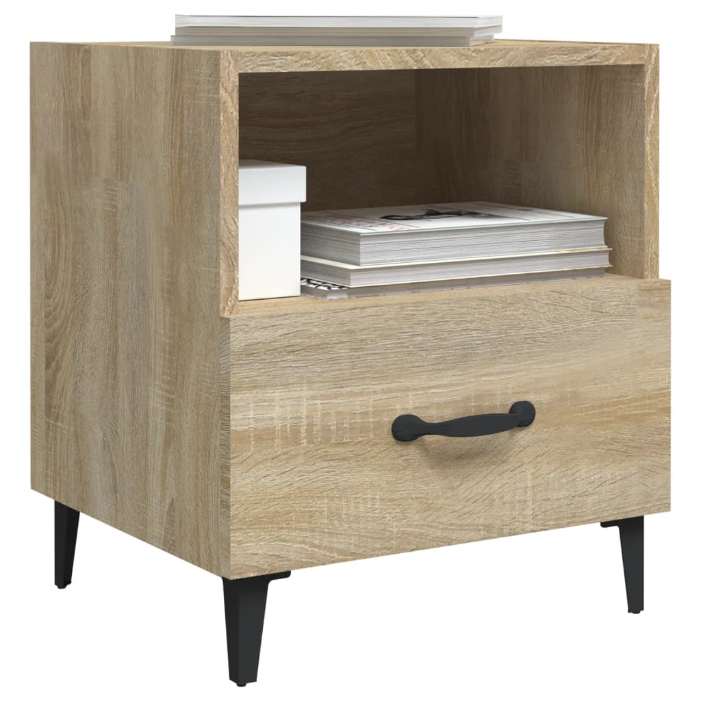 Nightstand, Sonoma oak, engineered wood