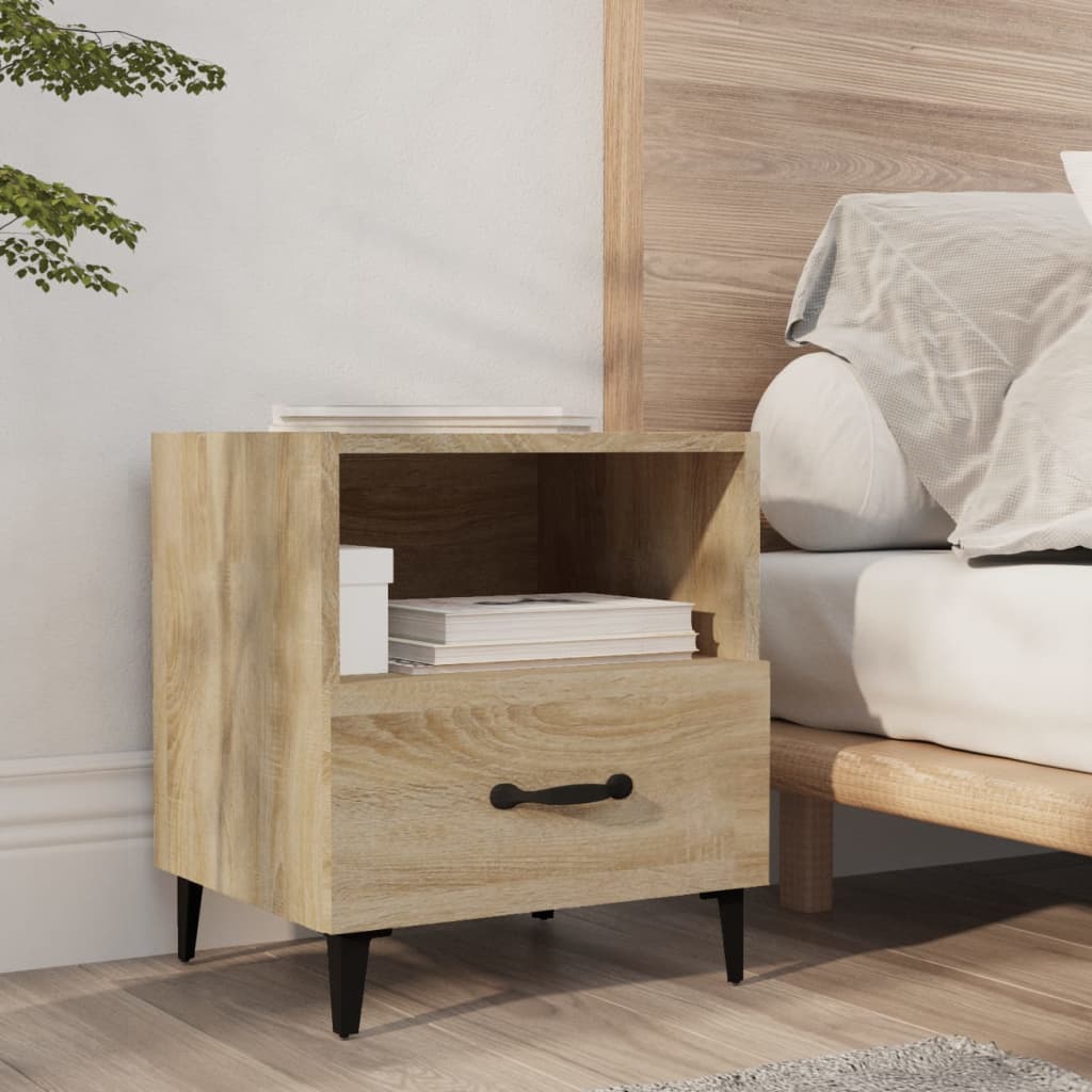 Nightstand, Sonoma oak, engineered wood