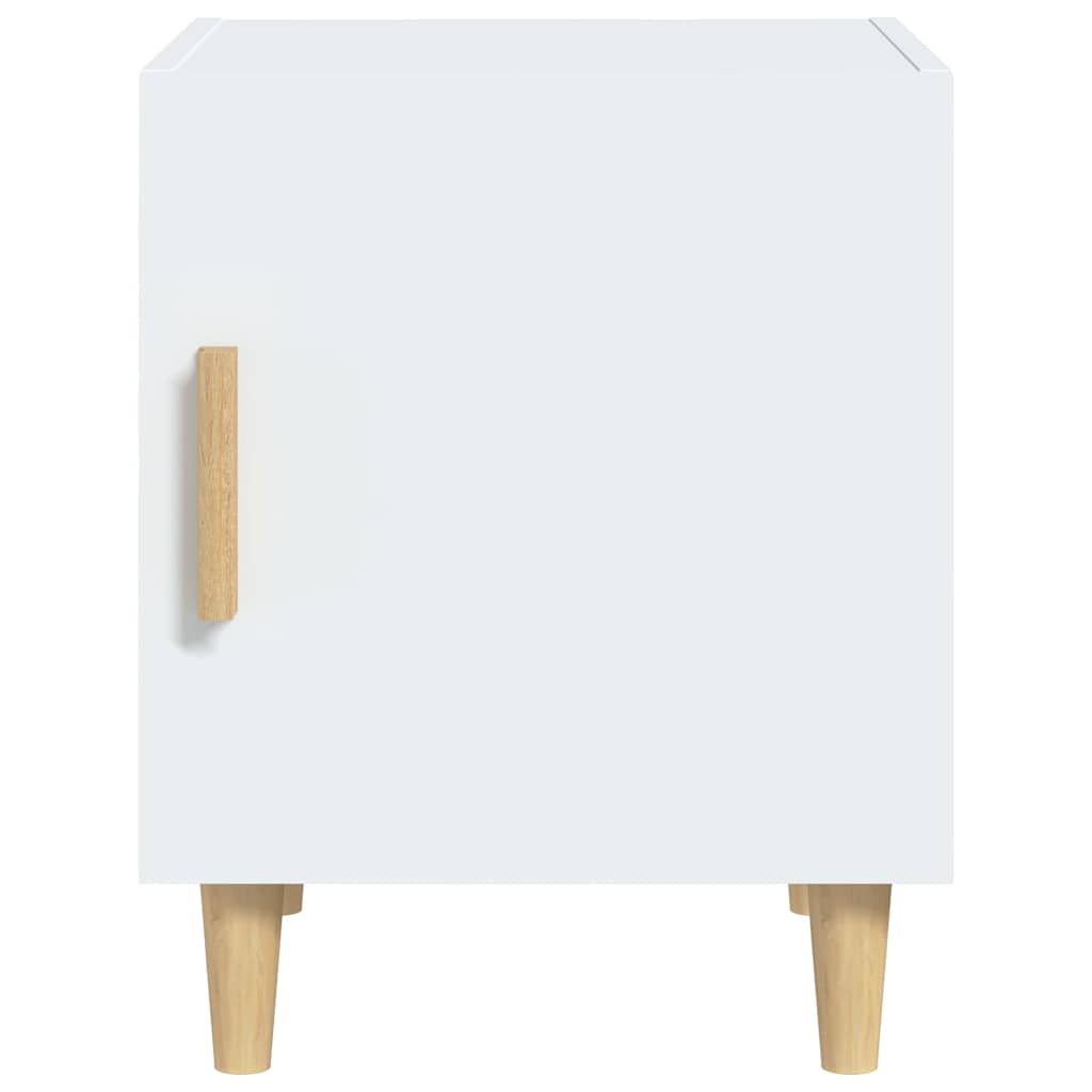 Bedside tables, 2 pcs., white, engineered wood