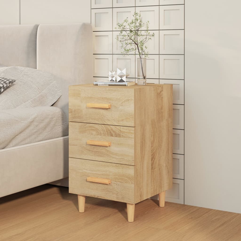 Nightstand, Sonoma oak, 40x40x66cm, engineered wood