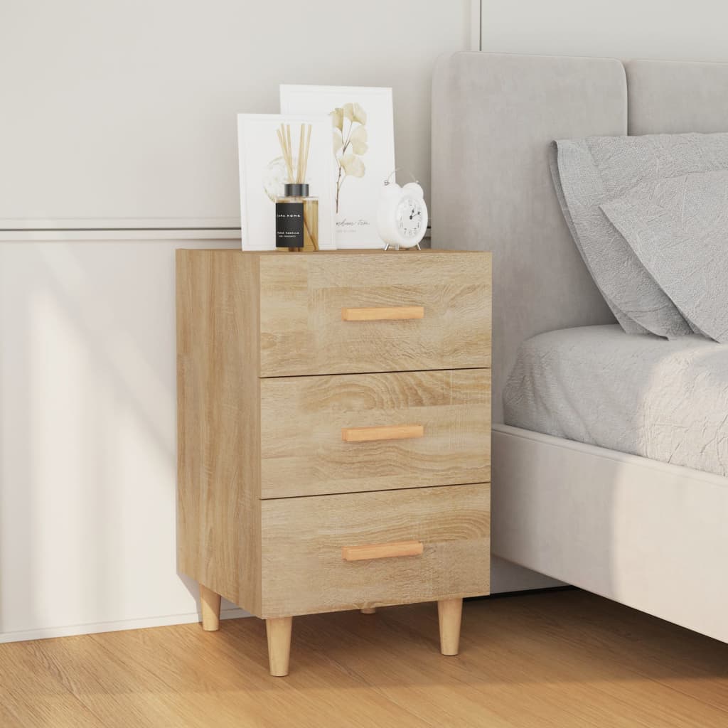Nightstand, Sonoma oak, 40x40x66cm, engineered wood