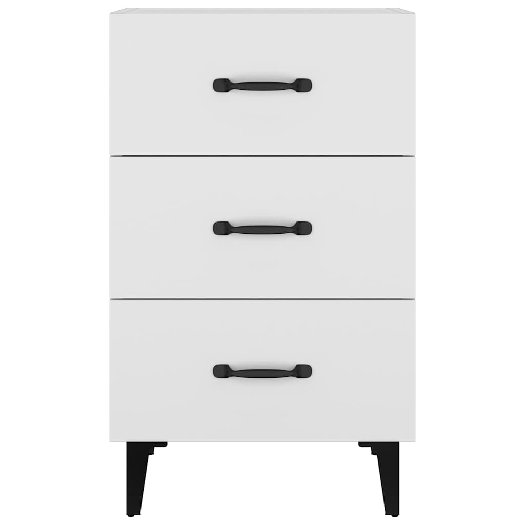 Nightstand, white, 40x40x66cm, engineered wood
