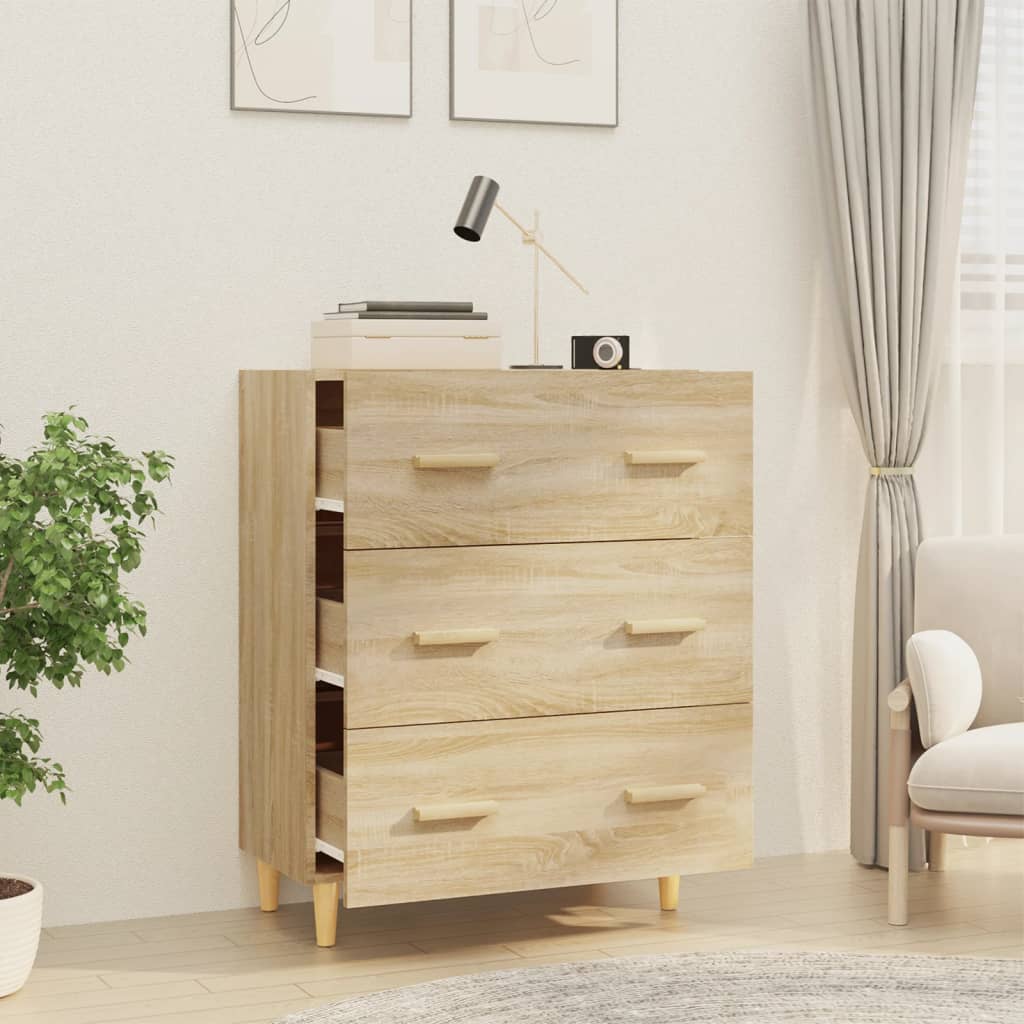 Sideboard, oak color, 70x34x90cm, engineered wood