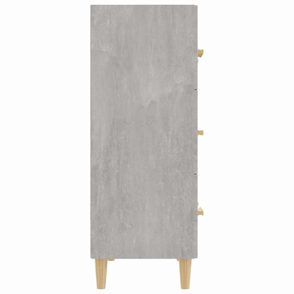 Šoninė spintelė, betono pilka, 70x34x90cm, apdirbta mediena