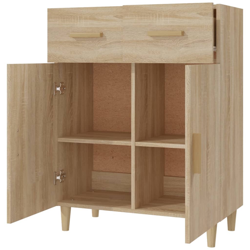 Side cabinet, oak color, 69.5x34x89cm, engineered wood