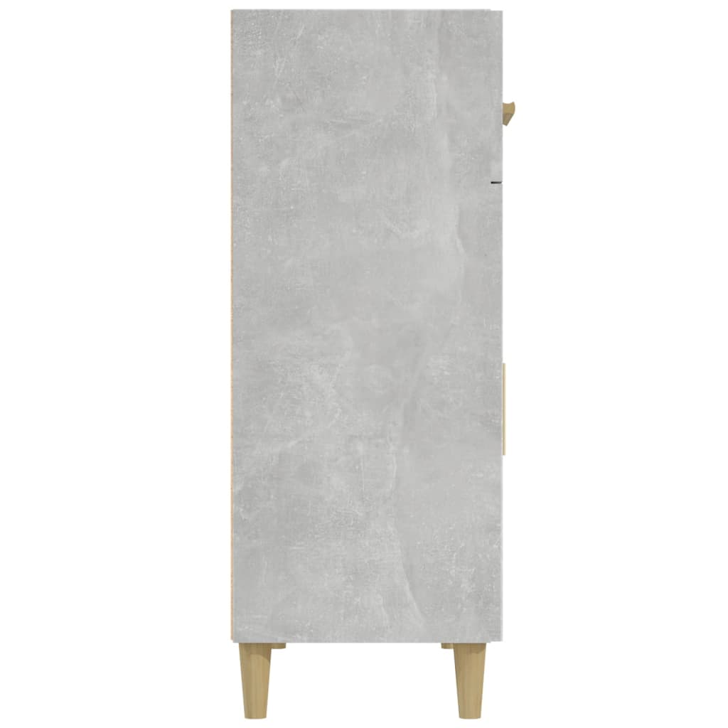 Šoninė spintelė, betono pilka, 69,5x34x89cm, apdirbta mediena