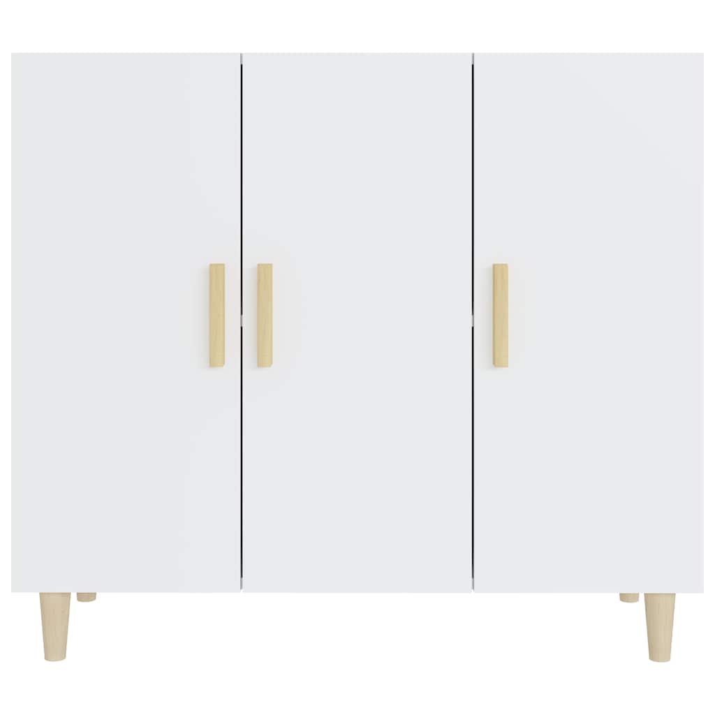 Sideboard, white, 90x34x80cm, engineered wood