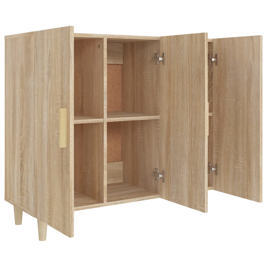 Sideboard, Sonoma oak, 90x34x80cm, engineered wood