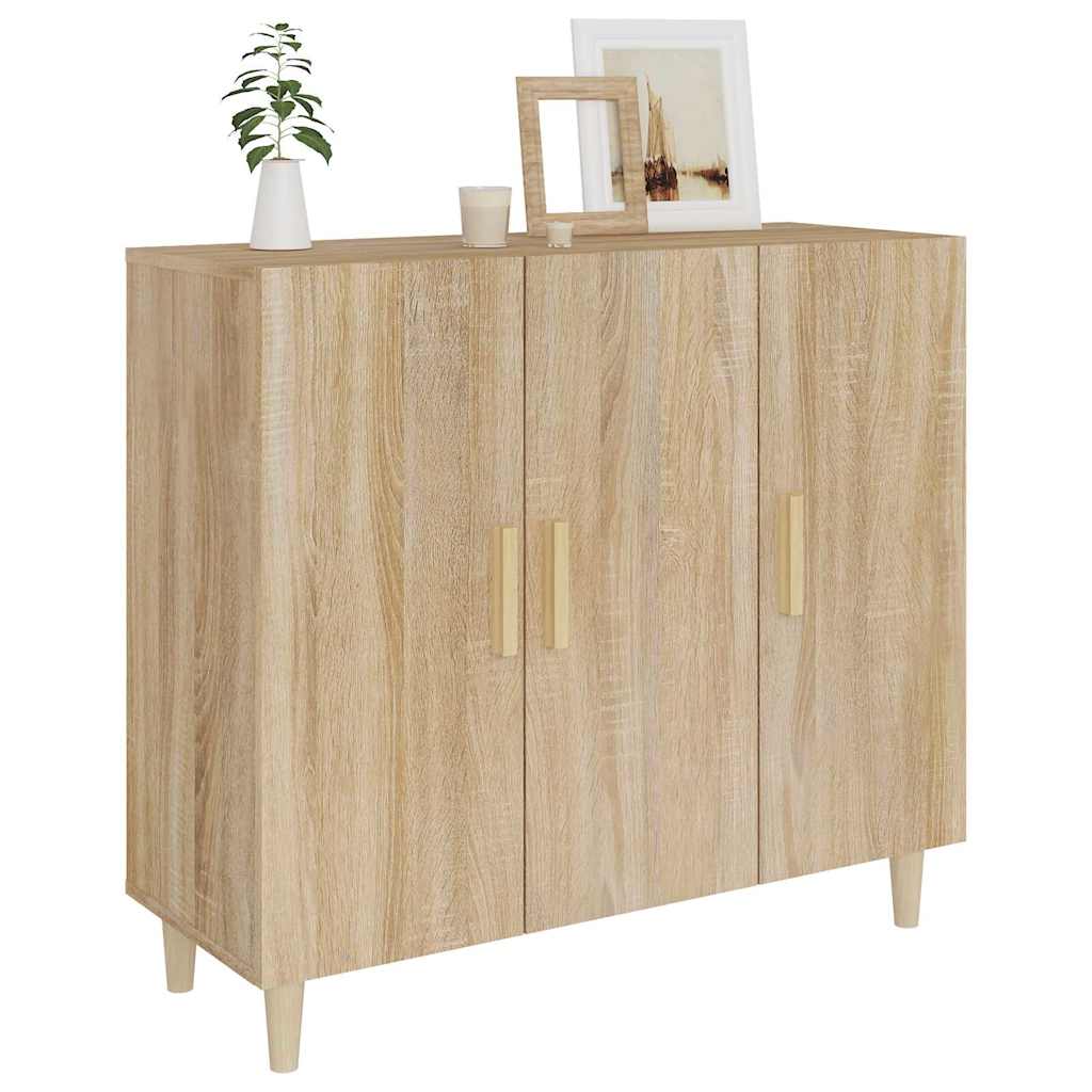 Sideboard, Sonoma oak, 90x34x80cm, engineered wood