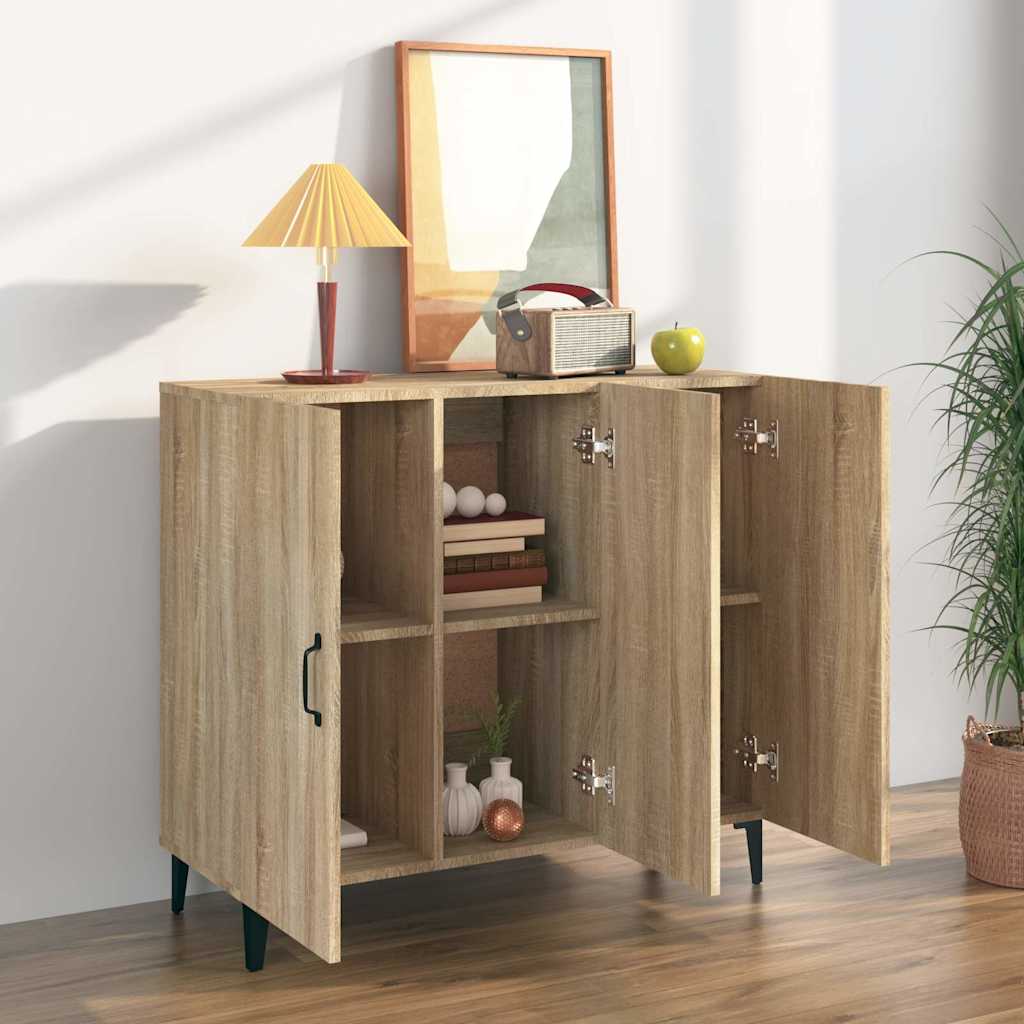 Sideboard, Sonoma oak, 90x34x80cm, engineered wood