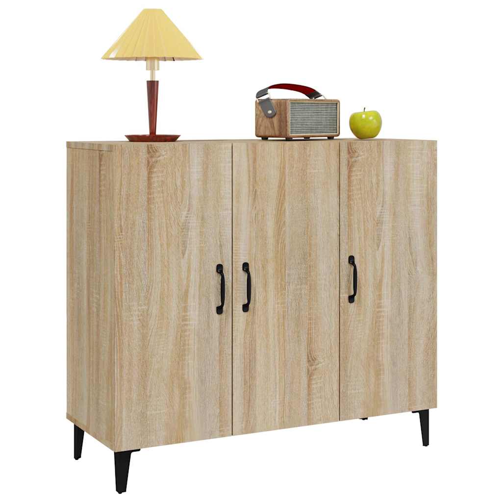 Sideboard, Sonoma oak, 90x34x80cm, engineered wood