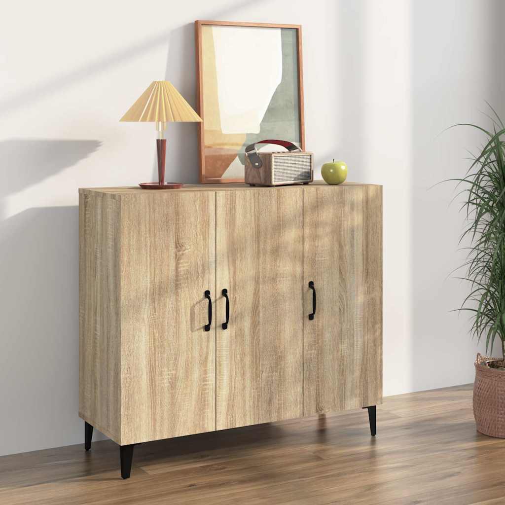 Sideboard, Sonoma oak, 90x34x80cm, engineered wood