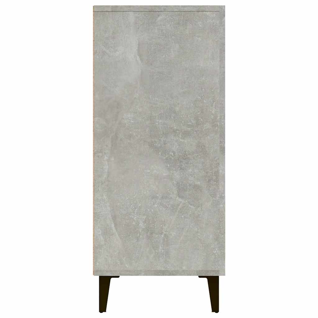 Sānu skapītis, betona pelēks, 90x34x80cm, apstrādāta koksne