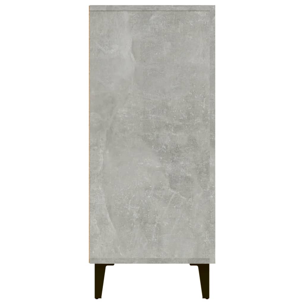 Šoninė spintelė, betono pilka, 90x34x80cm, apdirbta mediena