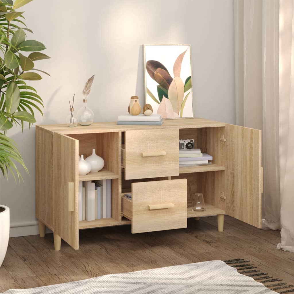 Sideboard, Sonoma oak, 100x36x60 cm, engineered wood