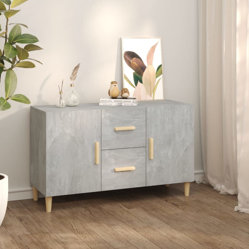 Side cabinet, concrete gray, 100x36x60cm, engineered wood