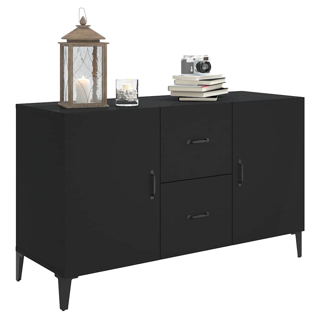 Side cabinet, black, 100x36x60cm, engineered wood