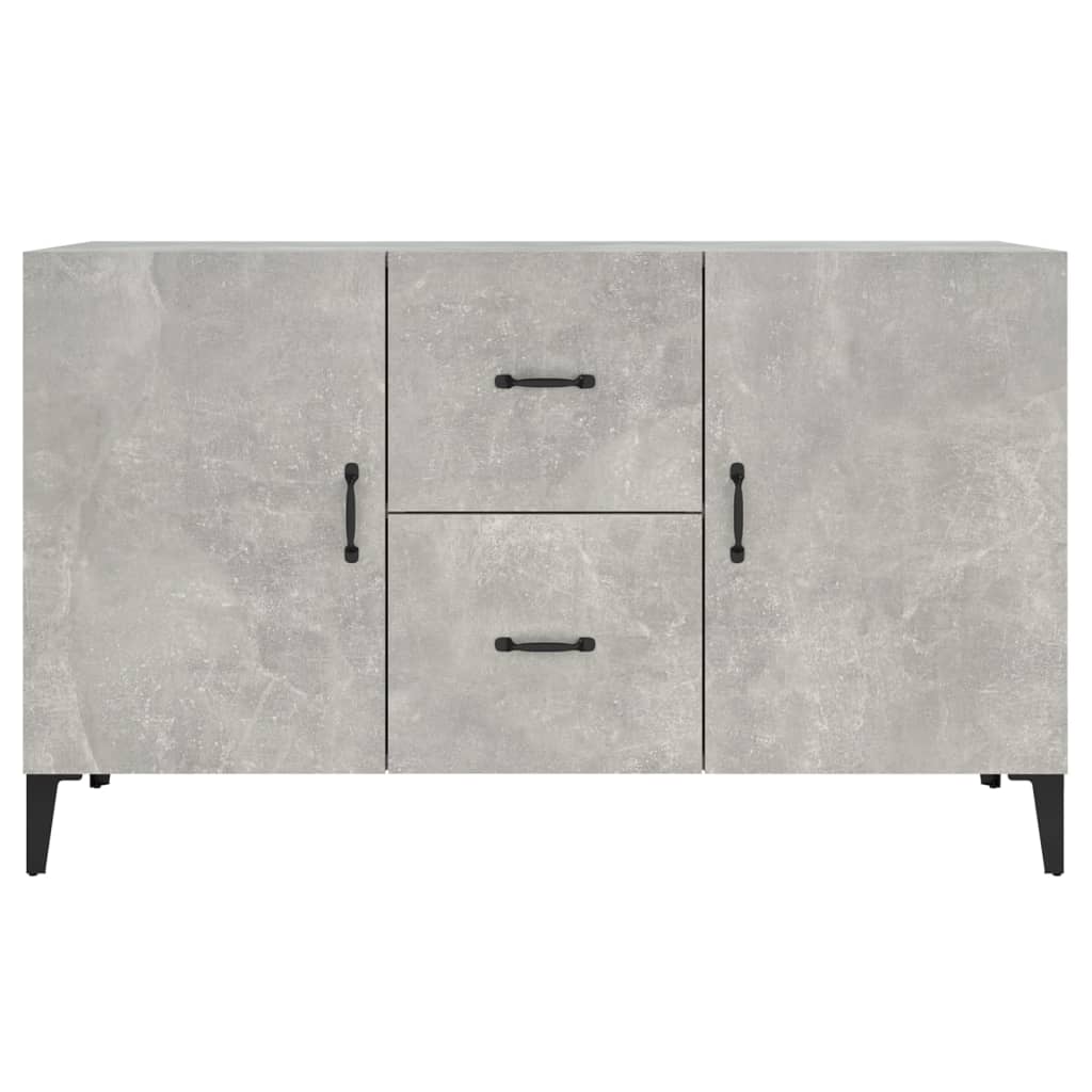 Sānu skapītis, betona pelēkā krāsā, 100x36x60 cm, apstrādāta koksne
