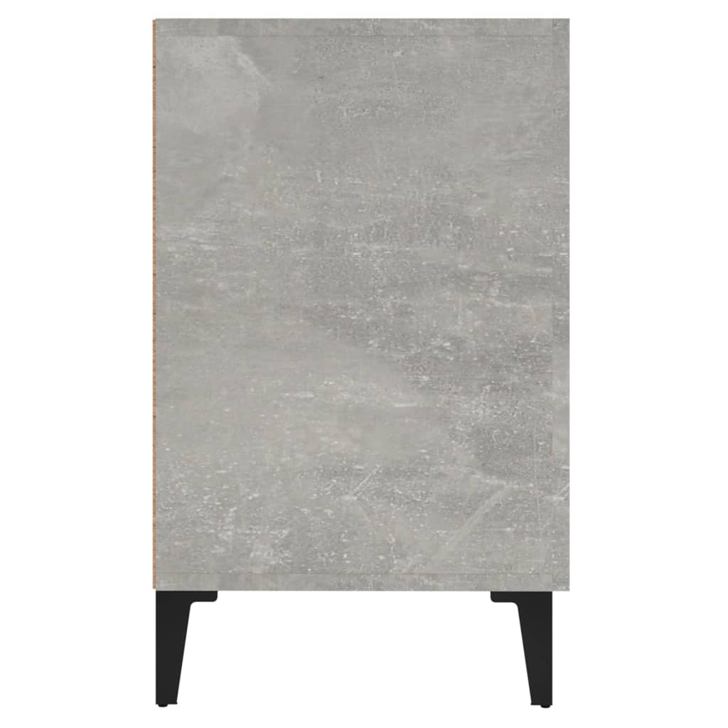 Sānu skapītis, betona pelēkā krāsā, 100x36x60 cm, apstrādāta koksne