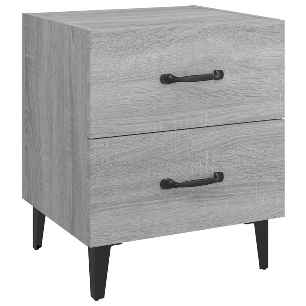 Bedside cabinets, 2 pcs., grey oak, 40x35x47.5cm