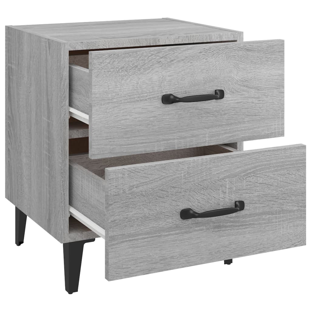 Bedside cabinets, 2 pcs., grey oak, 40x35x47.5cm
