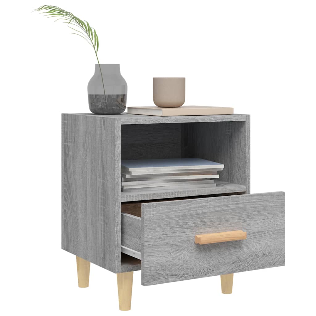 Bedside table, grey oak colour, 40x35x47cm