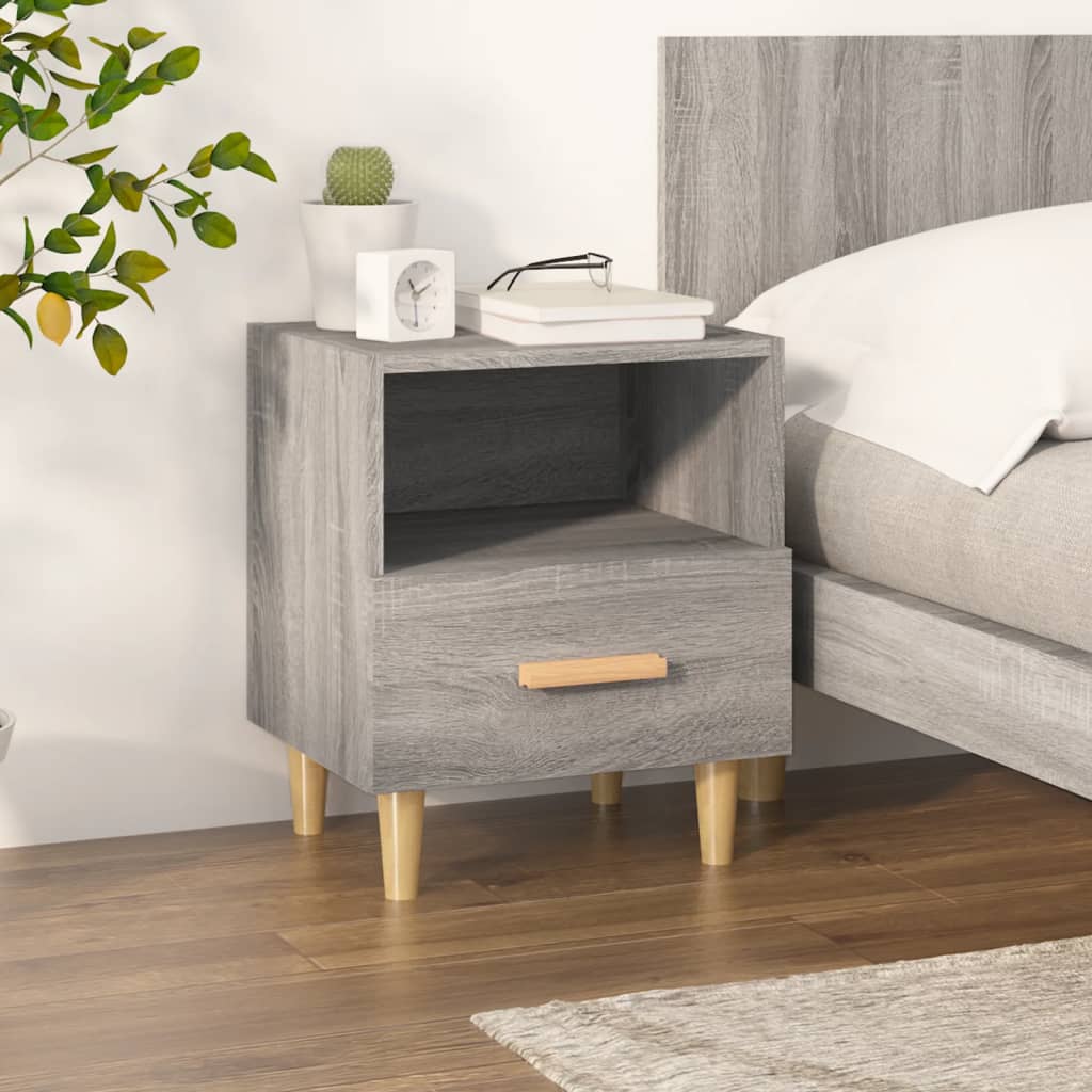 Bedside table, grey oak colour, 40x35x47cm