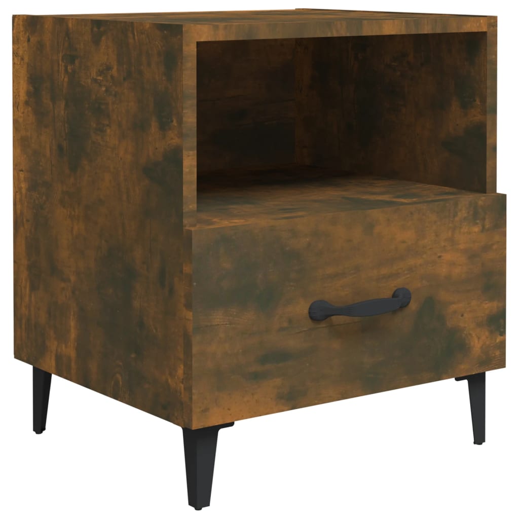 Bedside tables, 2 pcs., smoke oak, processed wood