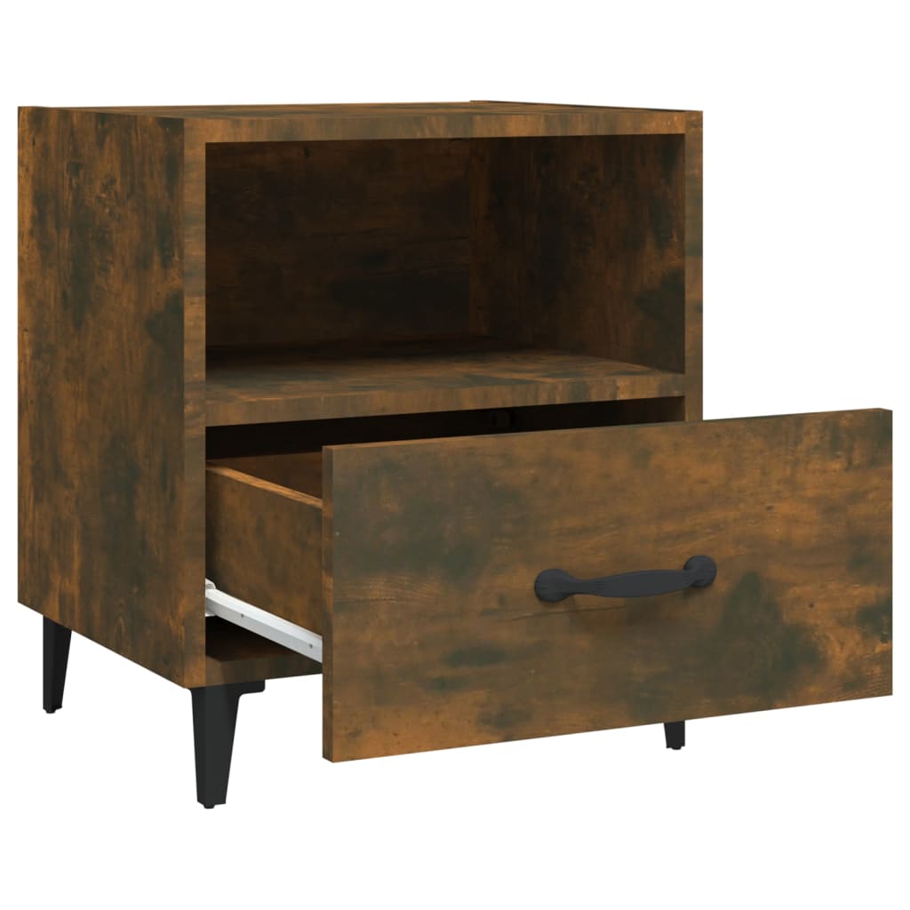 Bedside tables, 2 pcs., smoke oak, processed wood