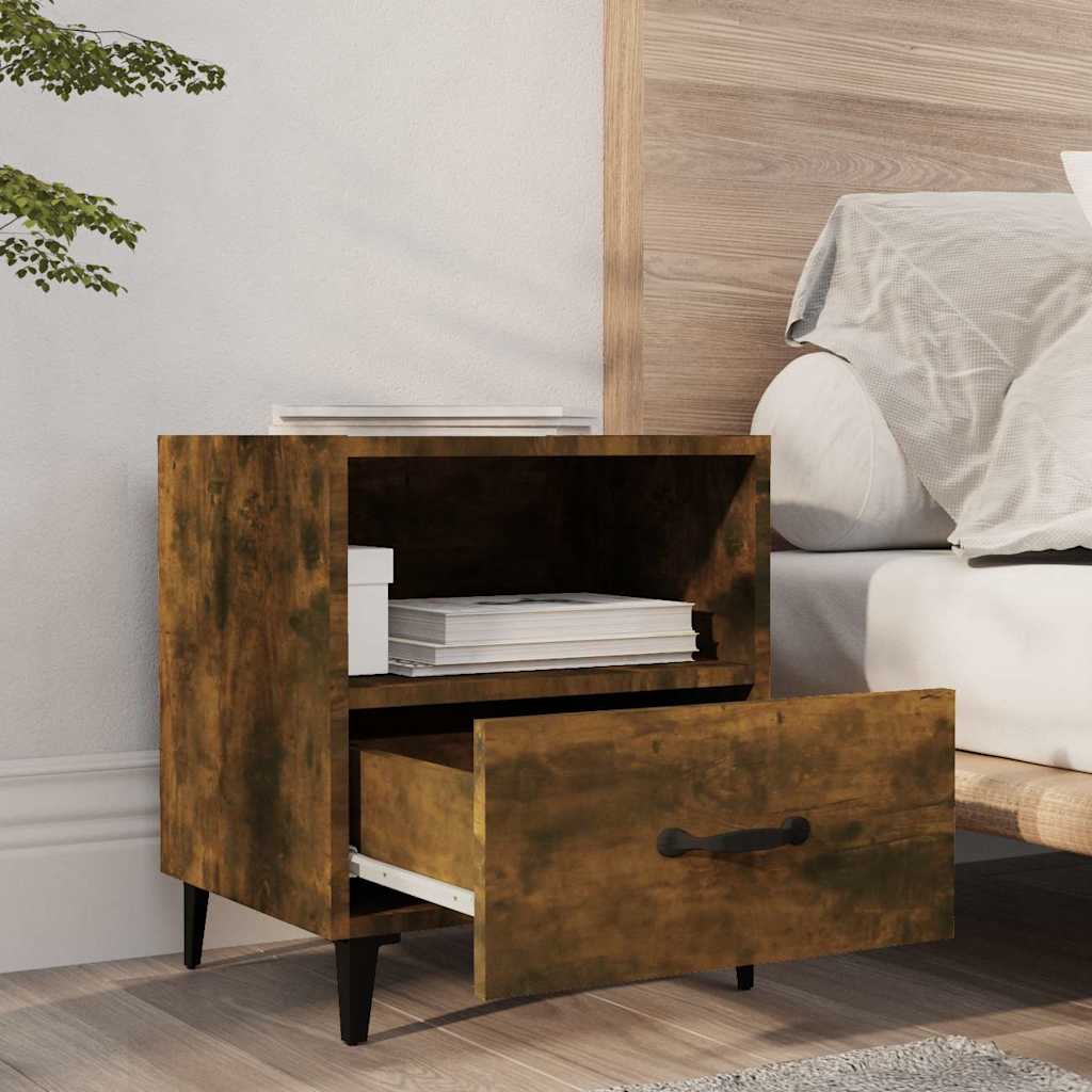 Bedside tables, 2 pcs., smoke oak, processed wood