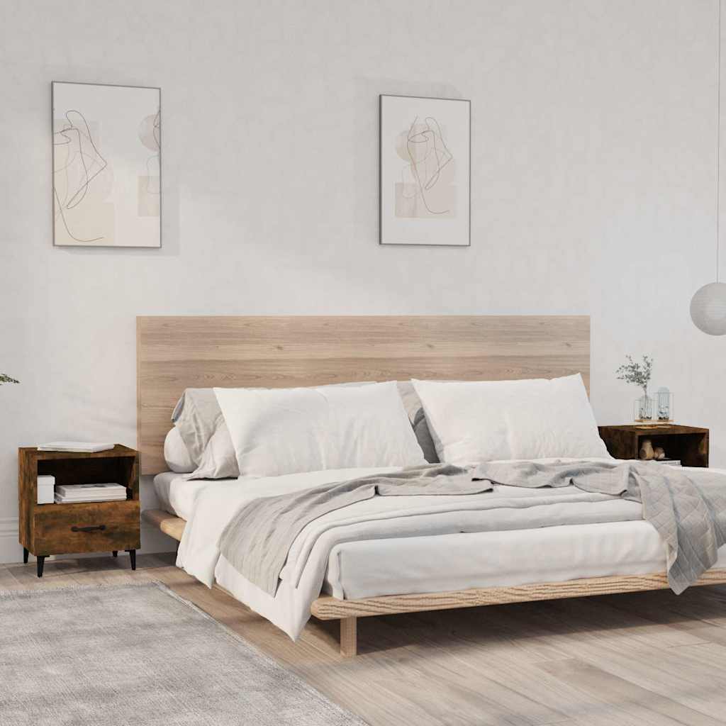 Bedside tables, 2 pcs., smoke oak, processed wood