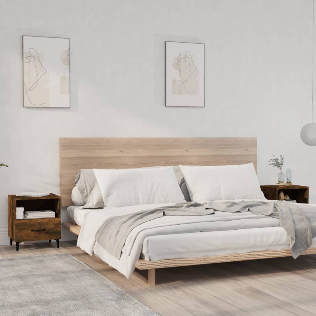 Bedside tables, 2 pcs., smoke oak, processed wood