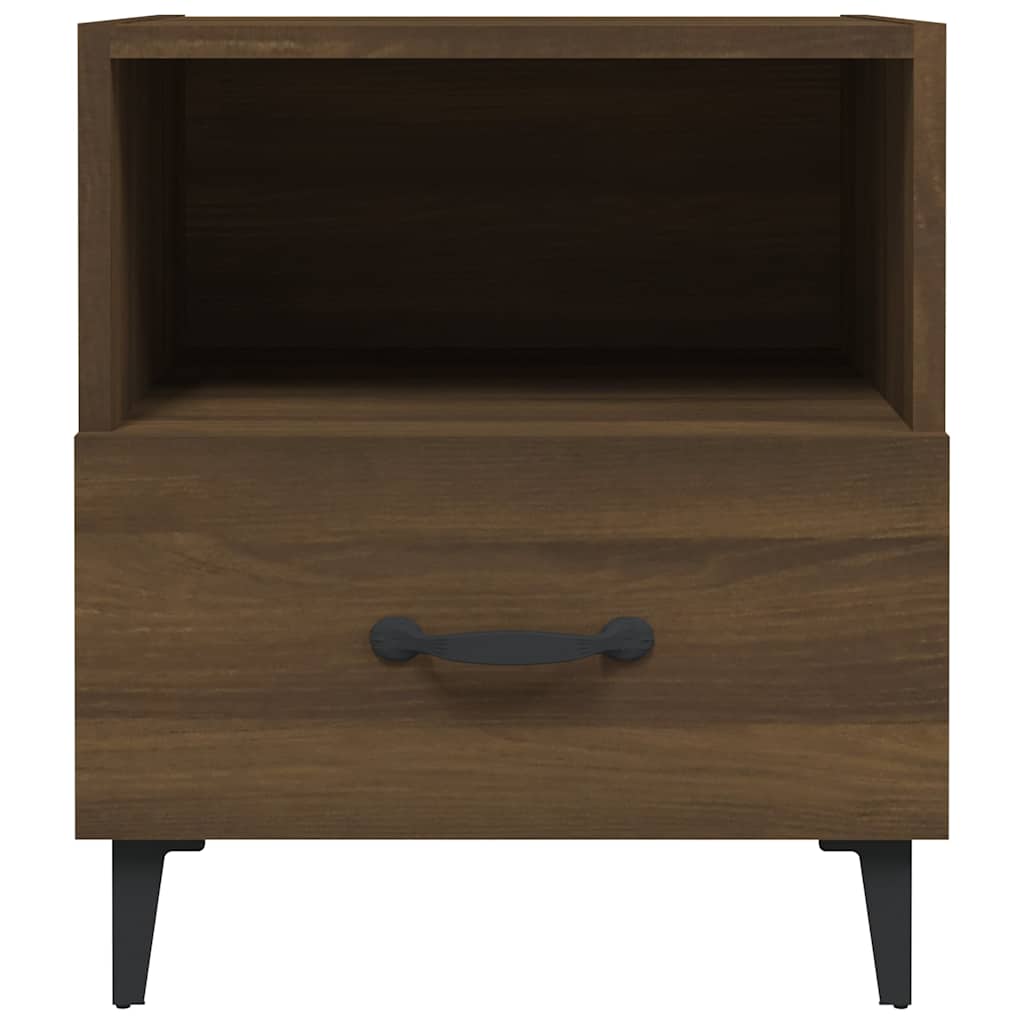 Bedside tables, 2 pcs., brown oak, engineered wood