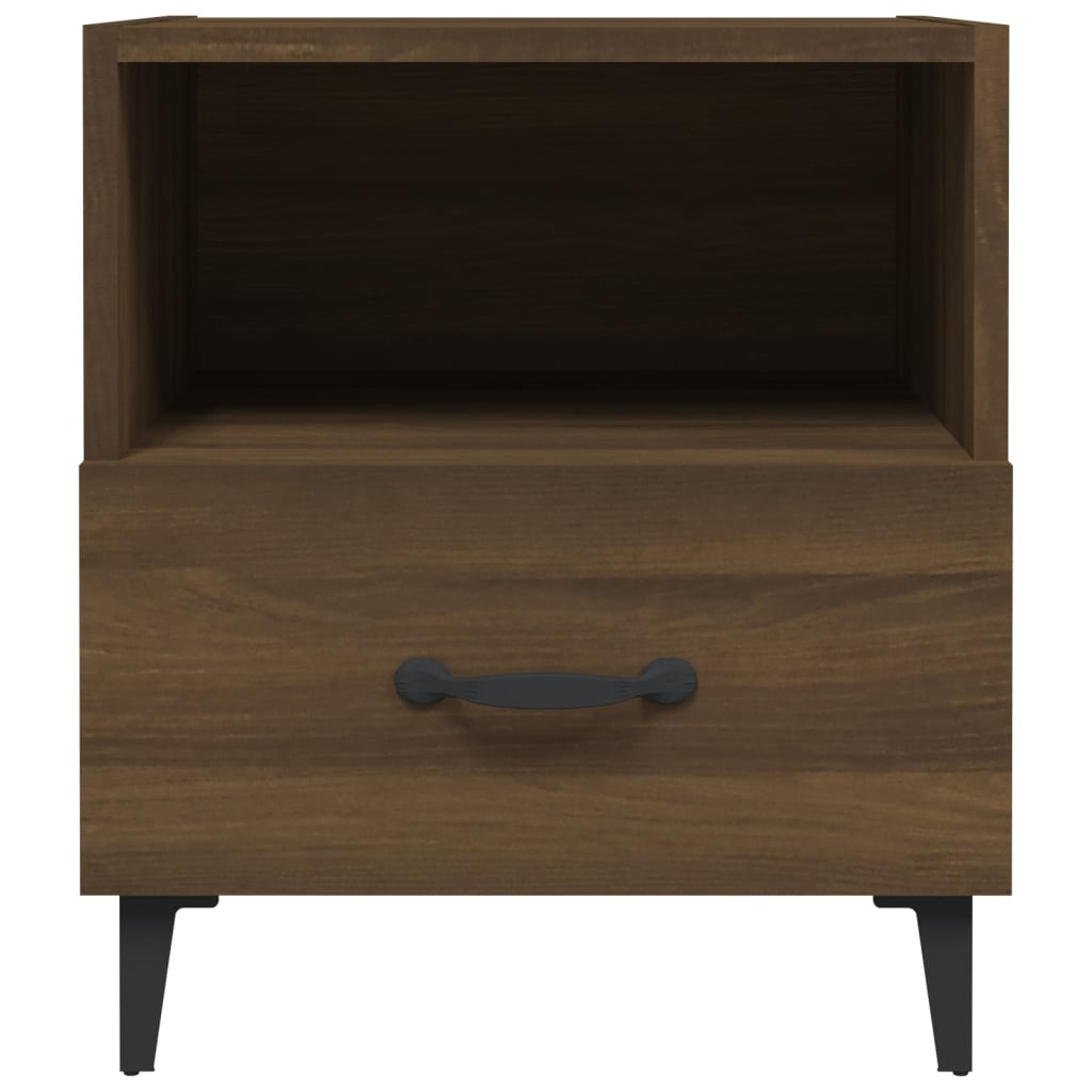 Bedside tables, 2 pcs., brown oak, engineered wood