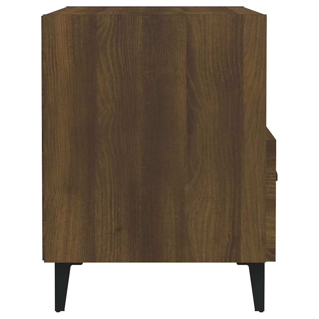 Bedside tables, 2 pcs., brown oak, engineered wood