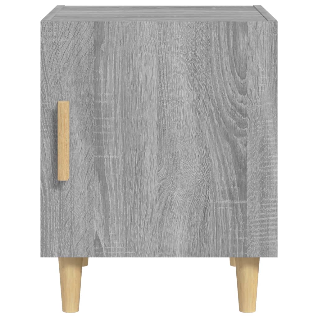 Bedside tables, 2 pcs., grey oak, engineered wood