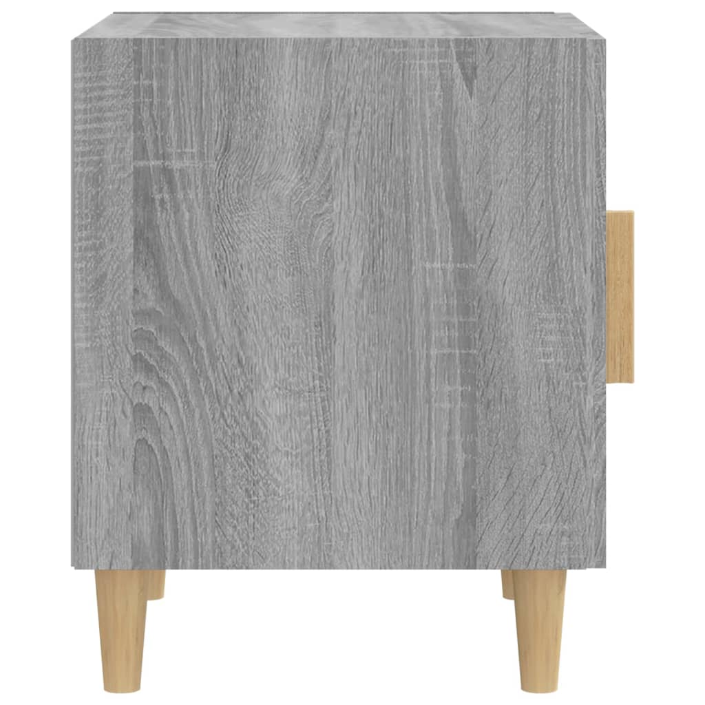 Bedside tables, 2 pcs., grey oak, engineered wood